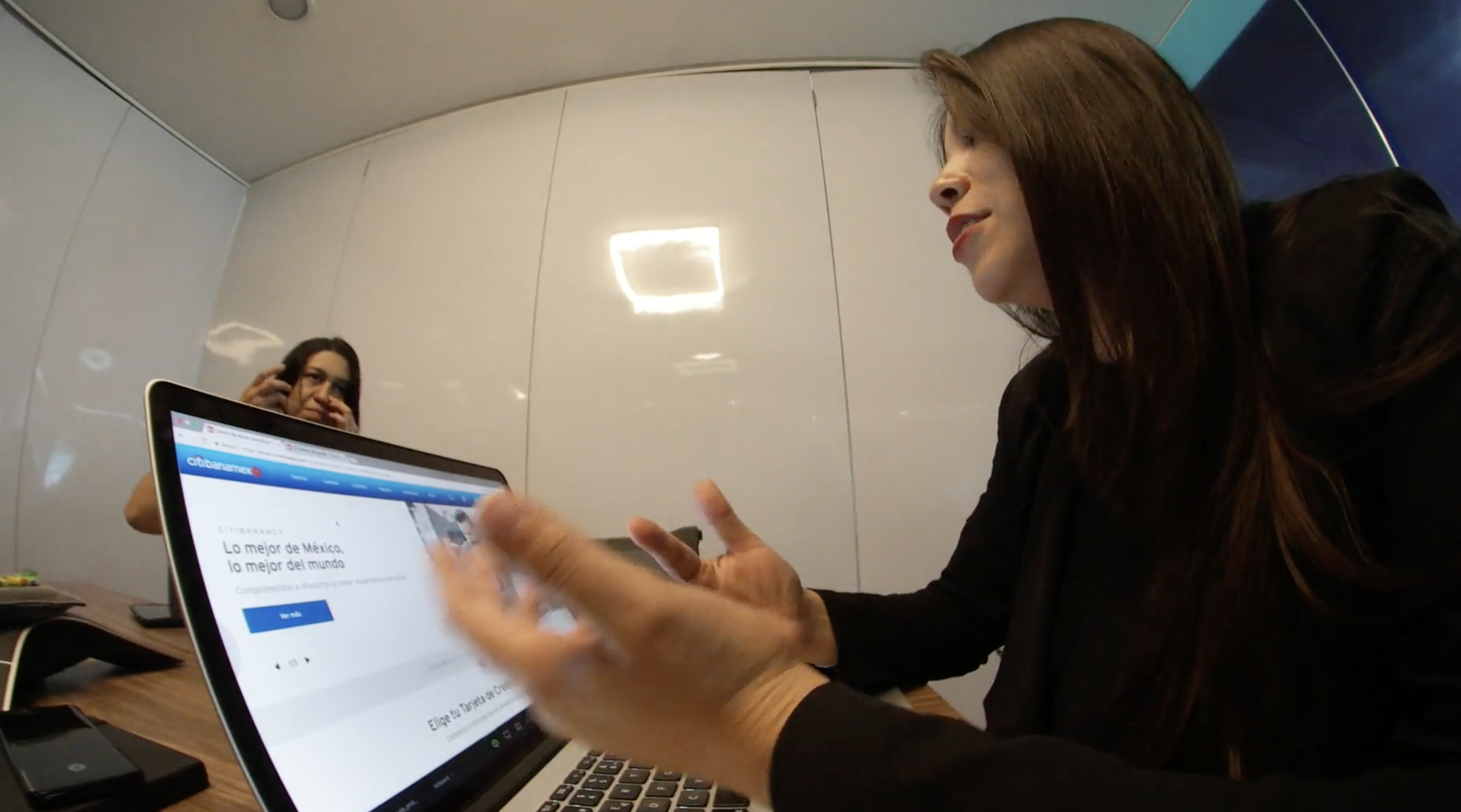 Moderated usability testing session with a real customer