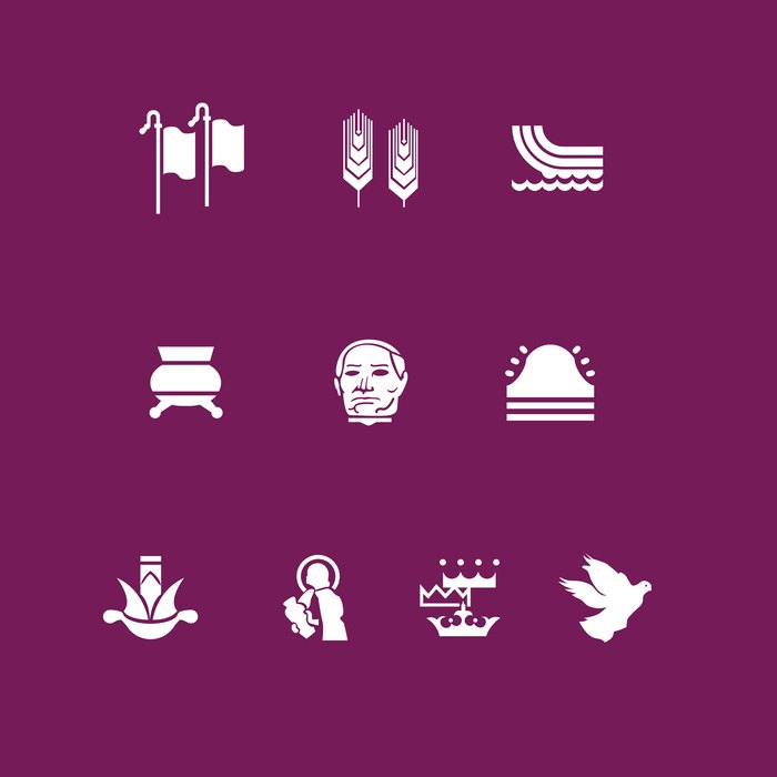 Metro icon set, purple
